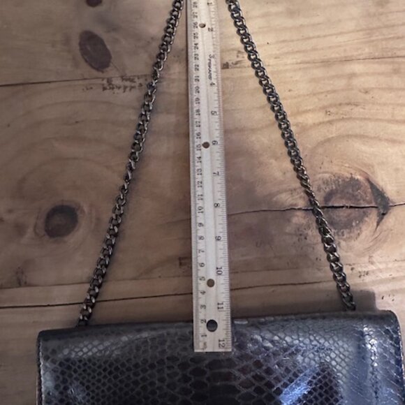 Michael Kors Parker Medium Metallic Snake-Embossed Leather Shoulder Bag - Picture 10 of 10